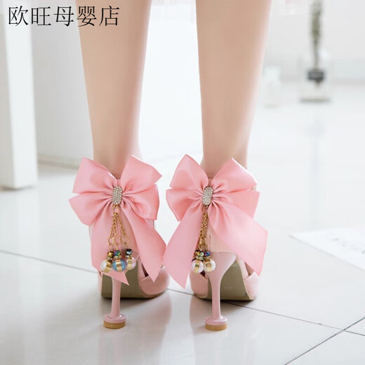 Ye Yu 12 years old cute princess children's sandals girls sandals 10 years old 11 years old girls high heels high stiletto heels super high heels pink 6cm heel 28 / suitable for feet 19cm long