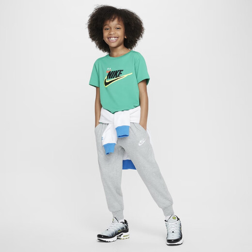 
Nike knitted trousers for children for autumn boys cone knitted cotton sweatpants official NIKE CLUB HM9272 063 color-setting dark gray 120 M