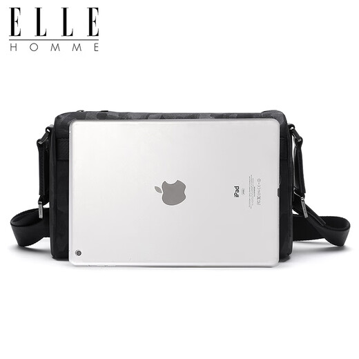 Elle Homme Men's Bagn-Sac, Camouflage Nylon Canvas Crossbody Sac, sac de téléphonie mobile résistant à l'eau, sac pour hommes de grande capacité 1131 Black