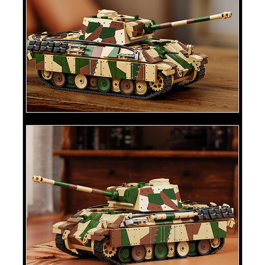 Berthalgo Lego Technic Crown Building Blocks Zweiten Weltkrieg Kv2 Deutsch Tiger T34 Sherman Tank Black Panther Modell Leopard 826 Stücke) Ferdinand Zerstörer + 2 Figuren + Waffen