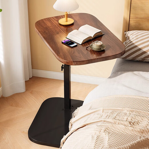Jingcai coffee table side table sofa side tea table lift table computer desk small table JCJ25 walnut color