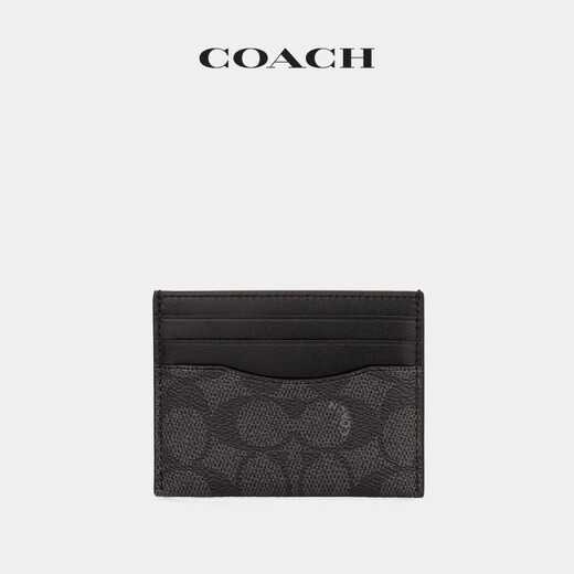 Trainer (Coach) Herrenbrieftasche, klassische Logo -Kartenbeutel für Frauen, Holzkohle schwarz/schwarz