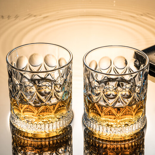 Bodenju Nordic household high-looking glass, wine glass, whiskey cup, drinking cup, tea cup, juice cup, beer cup set, Karen cup + gold cup holder, free chassis, 8 pieces, 6 pieces