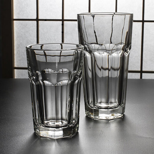 
Feihuan glass cup, star anise cup, thickened large beer cup, milk tea, cold drink cup, Pizza Hut home high-temperature resistant water cup, 470ml (15256)