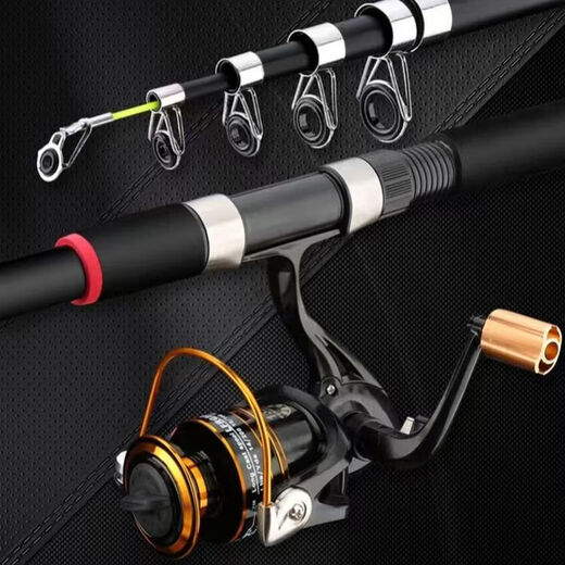 Super hard long-range sea pole set fishing rod rock rod equipment combination fishing rod sea rod road rod fishing rod super light 3m black 14-axis 7000 metal fishing roller set