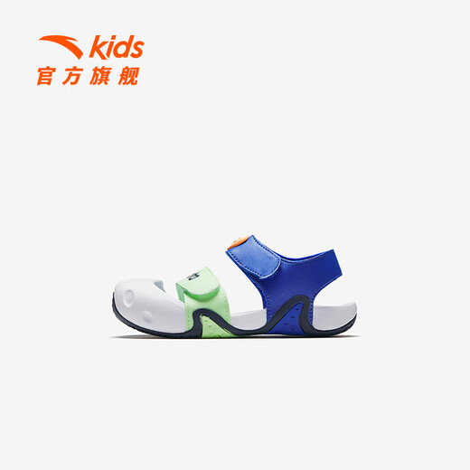 Anta-Kinderschuhe Kleinkinder Kleinkinder Kleinkinder Kleinkinder Jungen Sandalen 2025 Sommer Neues Mesh atmungsaktiven Mädchen-Funktionsschuhen Haiji Blau/Fluoreszenz Asakusa Green 0071H-3 Jungen 23