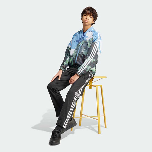 阿迪达斯（adidas）童装25夏季男大童《我的世界》联名三叶草儿童运动夹克外套JZ9934