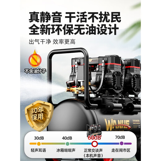 空压机充气泵小型220v便携式工业级木工静音高压打气泵空气压缩机 涡轮增压补偿技术，气压输出超国 3180W/3890W/3990W/4290W