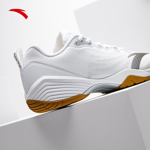 ANTA Aurora Table Tennis Shoes丨Sports Shoes Women's Badminton Shoes 2025 Winter New Training Shoes Pure White/Basic Black-1 38.5