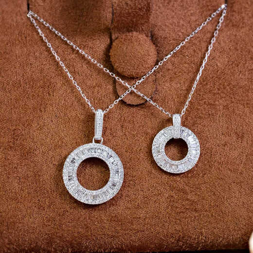 Hunter Ferris wheel round necklace 18k gold inlaid stone clavicle chain full neck real stone pendant for women single pendant (50 points) 45cm