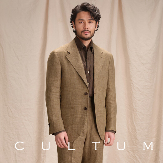 CULTUM French long linen prince check CULTUM Italian Naples suit old money style linen suit suit for men Mika prince check single suit 195B /58B