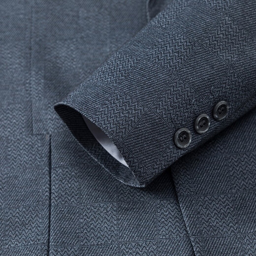 Alcalde Yageo Muslime Silk Suit Chaqueta de negocios de mediana edad para hombres Single Top de mediana edad Spring Spring West YOTN6630 Gray XXS 165
