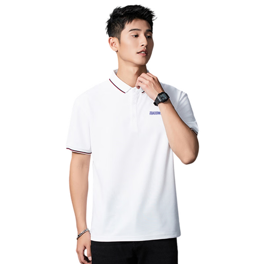 JeanSwest E8 Jeanswest pour hommes à revers en ajustement manches courtes 2025 Été Nouveau t-shirt à manches courtes quotidiennes imprimées simples Blue 2691 L 170_88A_