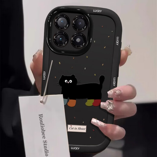 霖䄸衍适用华为mate70pro手机壳2024新款mate70保护套mate70pro+液态硅胶mata泼墨猫咪mt后壳十m70新品me 泡芙壳【局部光油手环】-古董白-NM12809清新 华为 Ma