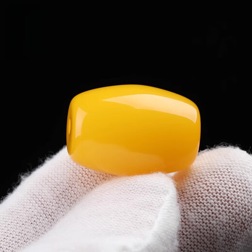 Fat Donglai quality beeswax single bead bucket beads Tibetan drum beads pier with separated beads scattered beads Xingyue Bodhi Vajra chicken fat yellow bucket beads 9*8 (mm)