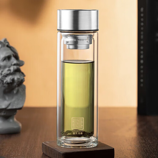 富光（FUGUANG）保温杯泡茶杯 轩宇双层保温玻璃杯·抗菌系列480ml BEST06-1098