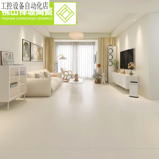 600x1200柔光天鹅绒微水泥瓷砖客厅地砖厨卫墙砖奶油白通体仿古砖 BM12859 600*1200