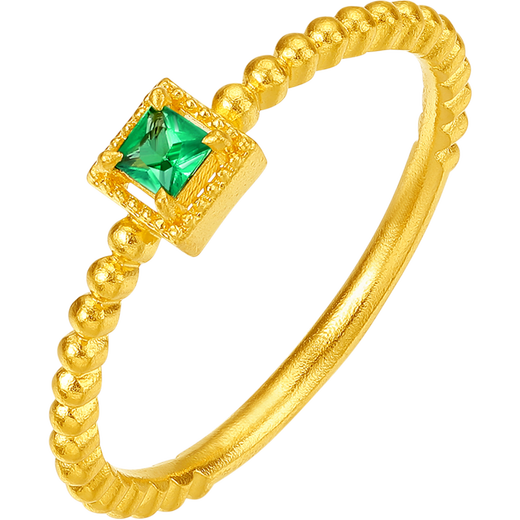 Saturday Welfare Lottery Gemstone Garnet Gold Pure Gold Ring Birthday Gift J0212460 About 1.81g No. 10