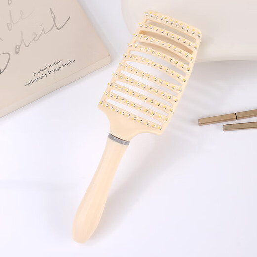 Fluffy air cushion comb long hair comb set combination air bag straight hair comb student dormitory female home curly hair massage comb cream color Dawan comb