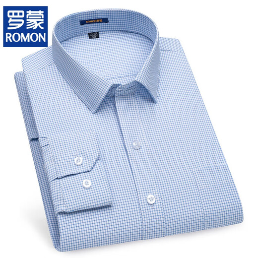 
ROMON (ROMON) spring, summer and autumn white shirt men's long-sleeved cotton formal wear professional work clothes groomsmen's shirt men's wedding suit 6624 38