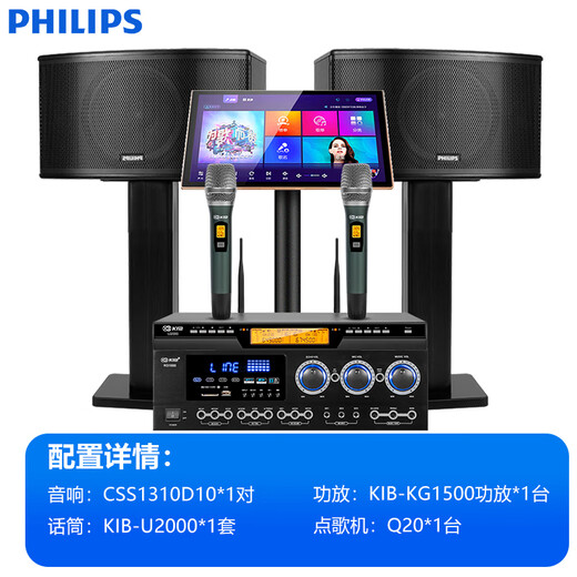 飞利浦（PHILIPS）家庭ktv音响套装 家庭影院 家用卡拉OK 音响套装专业组合功放音箱