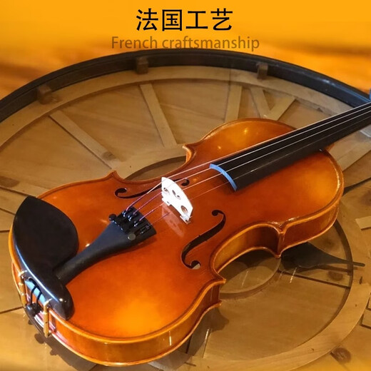 追梦花法国追梦花官方旗舰店小提琴实木手工成人考级儿童初学者专业乐器 古典红[1/8]身高115CM左右适用