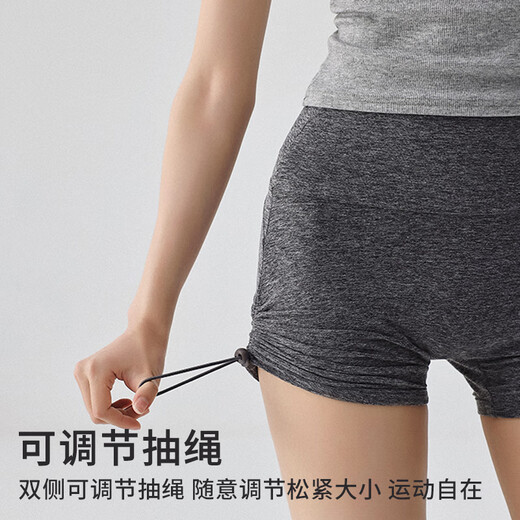
Shercehman sports three-quarter pants for women summer fitness shorts tight high waist hip lifting breathable quick-drying yoga pants drawstring cycling pants