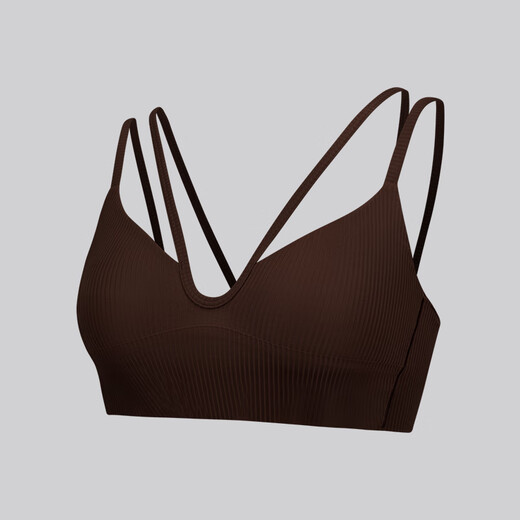 Lululemon丨Like a Cloud Women's Front V Shoulder Strap Long Sports Bra B/C *Rib LW2DQ7S Lava Brown M /8