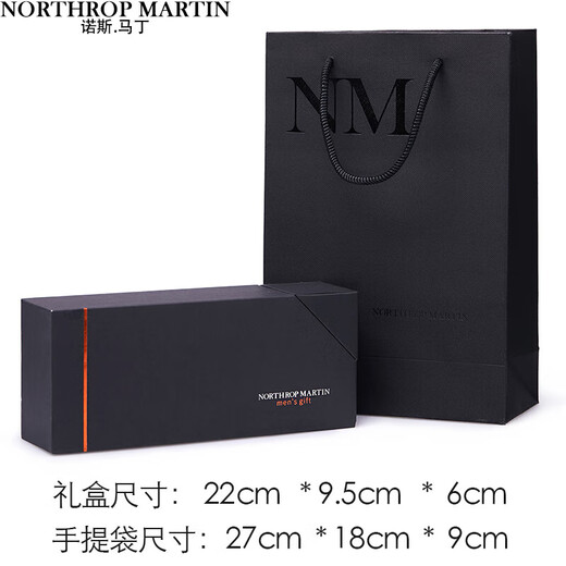 诺斯.马丁（NORTHROP MARTIN）高端真丝领带免打结男士商务懒人拉链新郎结婚生日礼物520礼物
