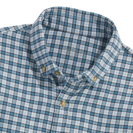 Vineyard vines boys stretch flannel plaid shirt, Larkspur Larkspur Medium