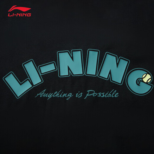 
Li Ning short-sleeved T-shirt for men 2025 summer new trendy and cool LOGO urban style casual versatile sports top AHSV683 black-3 L (175)