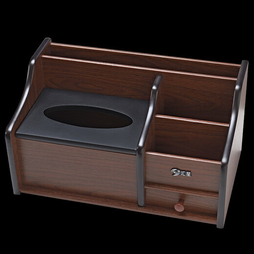 Wooden pen holder office desktop ornament simple storage box multifunction creative student wooden tissue box hx-1349 bamboo pattern color