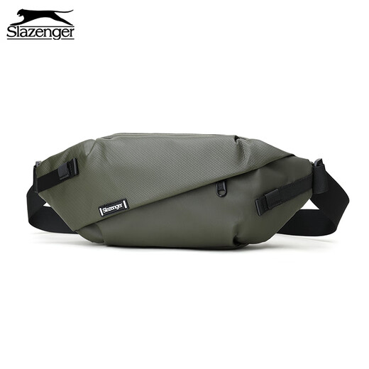 Slazenger trendy brand magnetic buckle crossbody bag men's shoulder bag large capacity mobile phone waist bag cycling sports and leisure chest bag