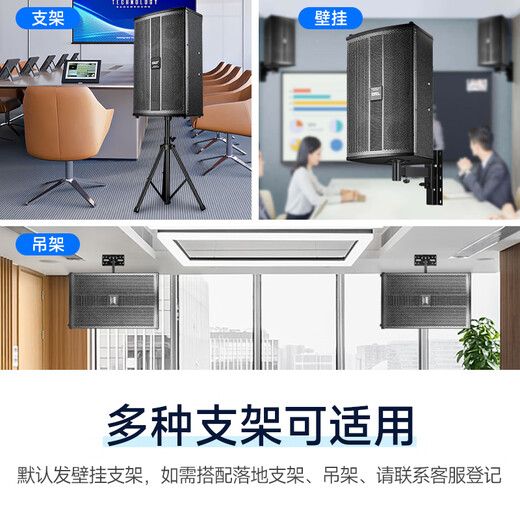 先科 会议室音响套装组合8英寸家庭KTV背景音乐培训会议专用设备蓝牙功放壁挂音箱VD-202/K5V*4/M-17