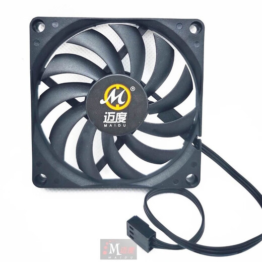 8010风扇迈度散热超薄高转速3/4p调速it×机箱路 1.25 4P调速12V 9215黑鲨2800转