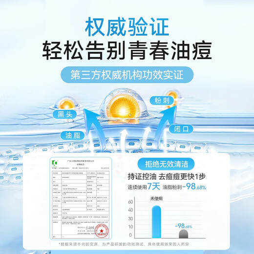 Chuman Youth Amino Acid Facial Cleanser 12-16 Years Old Boys and Girls Oil Control, Acne Removal and Blackheads Unisex Facial Cleanser Youth Specialization Vitamin C Facial Cleanser * 1 Bottle Donglai's Popular Teenage Facial Cleanser Best-Selling List TOP