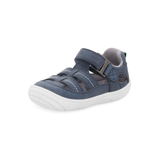 Stride Rite 360 Lightweight Breathable Comfortable Anti-Slip Sandals for Infants and Toddlers Amos 3.0 Velcro Casual Sneakers for Boys and Girls Navy 6 Infant