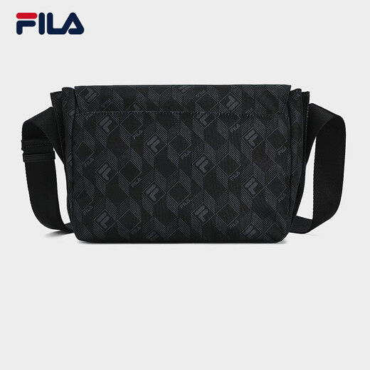 Fila Fila Boy Bag [Black Warrior] Crossbody Bag Presbyopia Leicht wasserresistente Umhängetasche 2025 Retro alter Blumenumhängetasche, Schwarz - Bk XS
