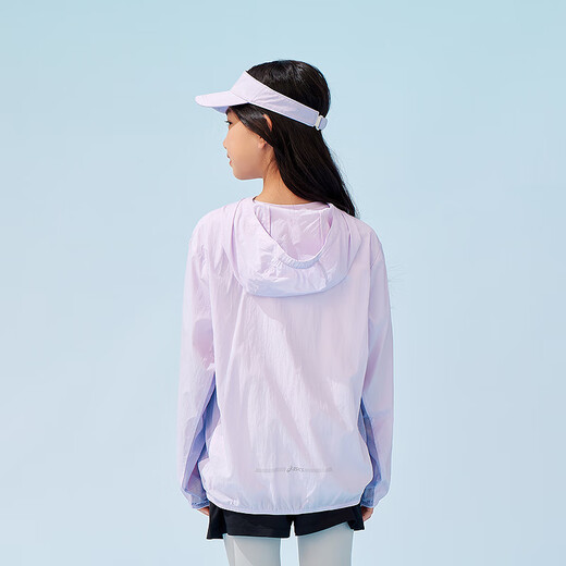 ASICS children's clothing 25 summer new men's and women's UPF50+ ice cicada sun protection clothing woven breathable jacket 6000 purple 170