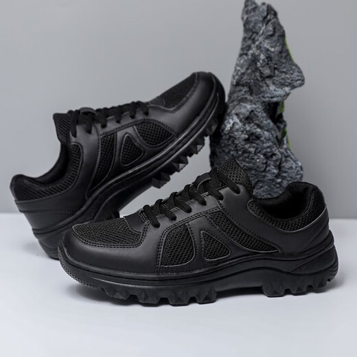 Lässige Schuhe Herren schwarzes Mesh atmungsable Sportschuhe Militär Trainingschuhe Laufschuhe Arbeiten Schutzschuhe Herren Wanderschuhe Training Netzwerk 42