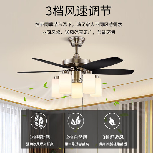 Yongyi yufeng Fan Light Restaurante europeo Simple Techo ventilador Ligero de la sala de estar Light Light Ancique de la antigua