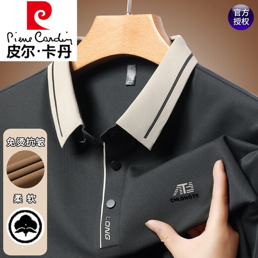 Pierre Cardin Brand Herren-Langarm T-Shirt 2025 Frühlings- und Herbst-Neugeschäft Freizeit Lose Revers Basis Polo. Hemdtop 16823 Hellgrün M 165 [Vorgeschlagen 95-120 Jin [Jin ist gleich 0,5 kg]]]