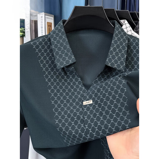 Gy Goldlion Sommer Neues Scherenkragen kurzärmeligte T-Shirt für Männer für böser hautfreundliche, komfortable und entspannte, vielseitige, halbärmelige WSTB/759 Leder Red Kurzärärmelt-T-Shirt L 115-135jin [Jin gleich 0,5 kg]