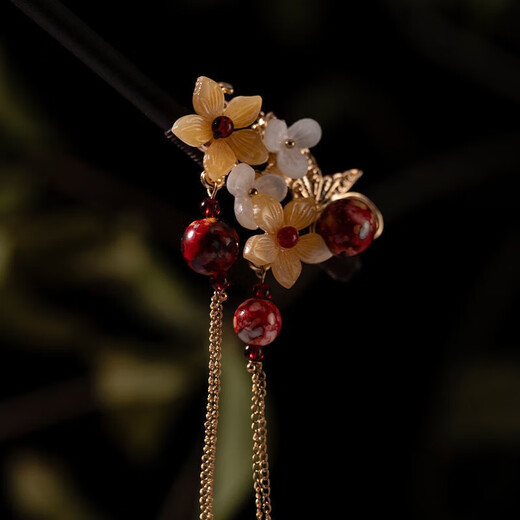 Wooden hairpin, ancient style, tassel, ancient costume hairpin, retro hairpin, Hanfu cheongsam headdress, hairpin for women, Hanyancui
