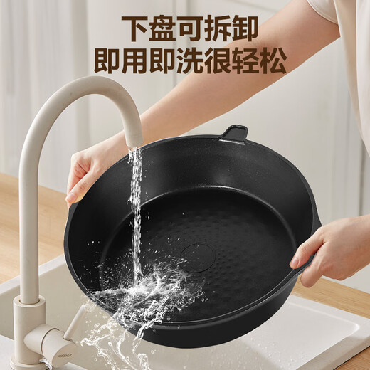 扬子电饼铛多功能煎烤机家庭用双面加热下盘可拆洗煎饼铛烙饼锅早餐加深烤盘可调温加深分体电饼档国补 下盘可拆【三档温控 深8.2cm】配礼包