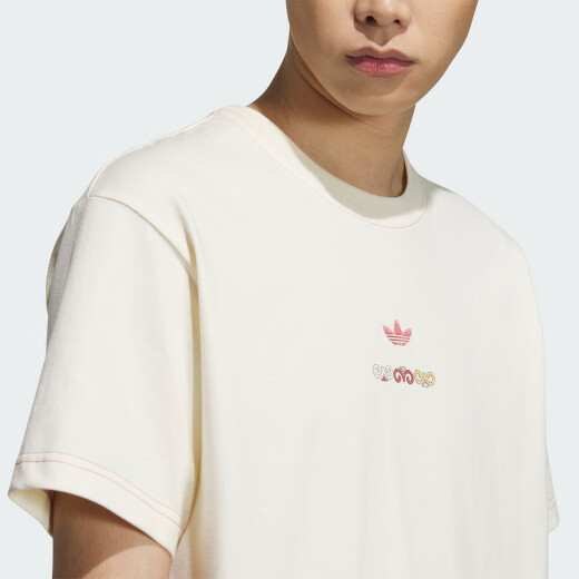 Adidas Clover T-shirt masculin 2025 Été Nouveau cou rond en vrac Sports confortables et t-shirt à manches courtes décontractées KC1429 3xl