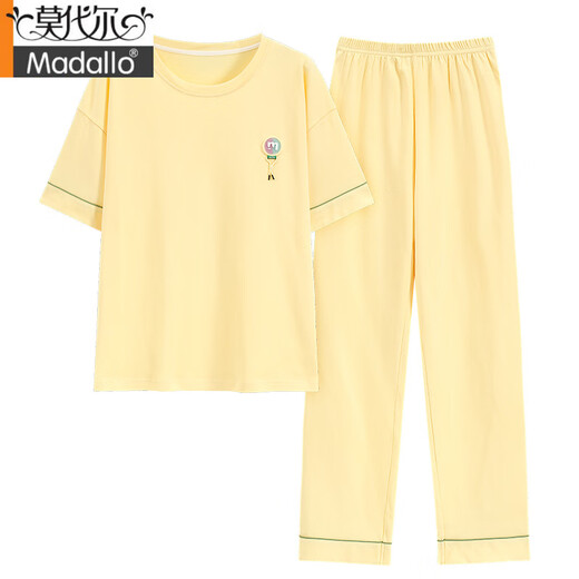 莫代尔睡衣女夏季新款夏天纯棉短袖长裤半袖春秋高级感家居服套装可外穿 CM65031【女】 Z9721 M 【建议80-100斤穿】
