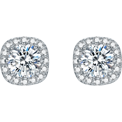 Saturday Fortune Sugar Cube Earrings Women's S925 Silver Geometric Earrings Fashion Birthday Gift J0912888 Pair