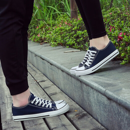Europäisches Pastoralpaar Leinwandschuhe für Männer 2025 Sommer New Low Top Casual Sports Schuhe für Männer trendy und vielseitig (PJ) 6621 Blue 41