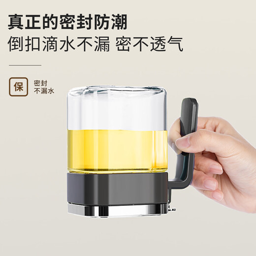 Newair seasoning box salt shaker sealed moisture-proof seasoning bottle storage rack home kitchen high-end new set premium gray three-pack - free label sticker